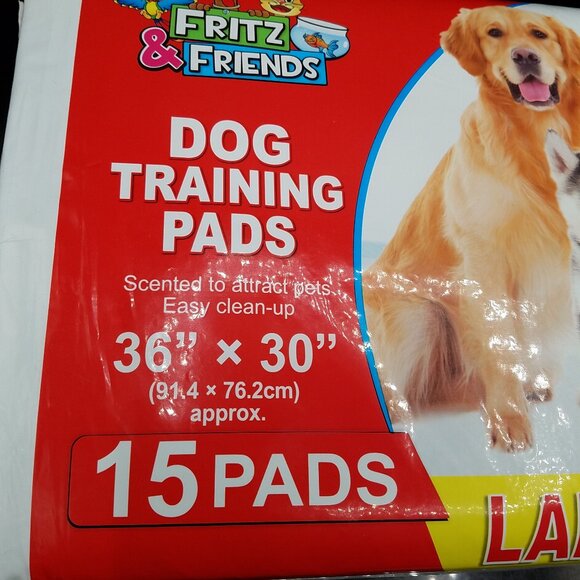 Fritz  & Friends - 36" x 30" Puppy Training Dog Pads 15 Pads - Large Bread - Picture 2 of 4